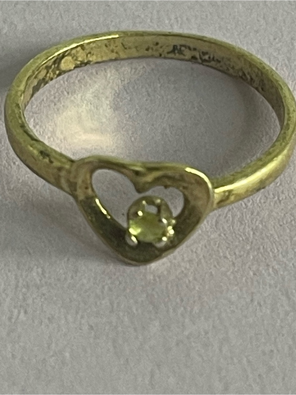 Heart Ring with Yellow Stone - Women Jewelry